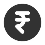 Rupee Circle SVG Icon
